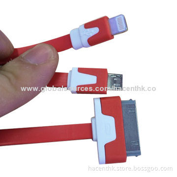 3-in-1 USB Cable with 10 Colors